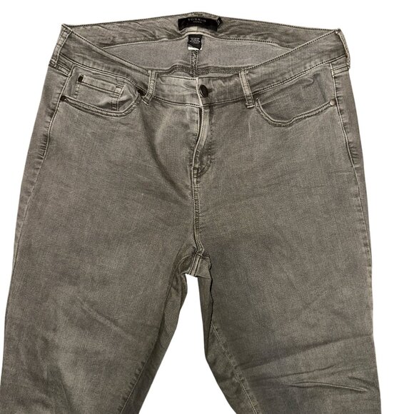 Torrid Plus Size Ankle Skinny Leg Pants Womens 20T 30 Green Pockets Stretch - Picture 3 of 10